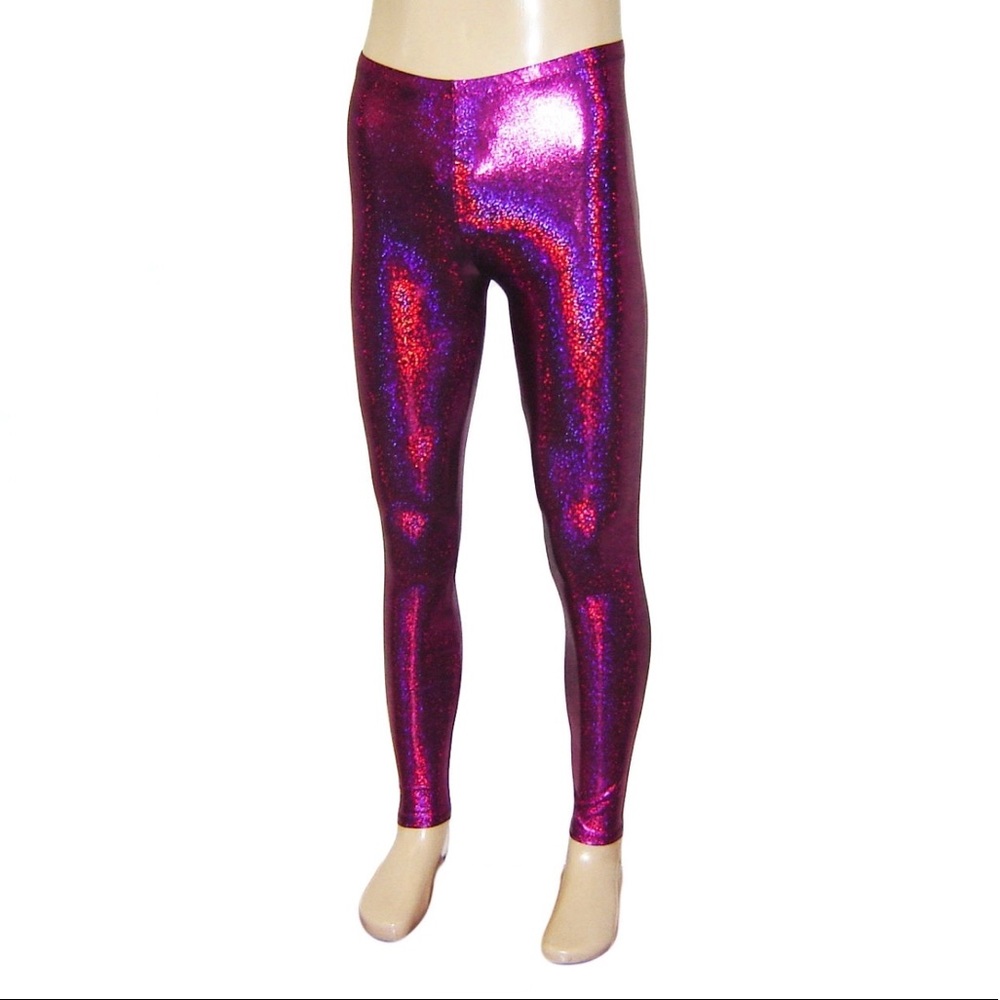 Hot Pink Holographic Rave Pants